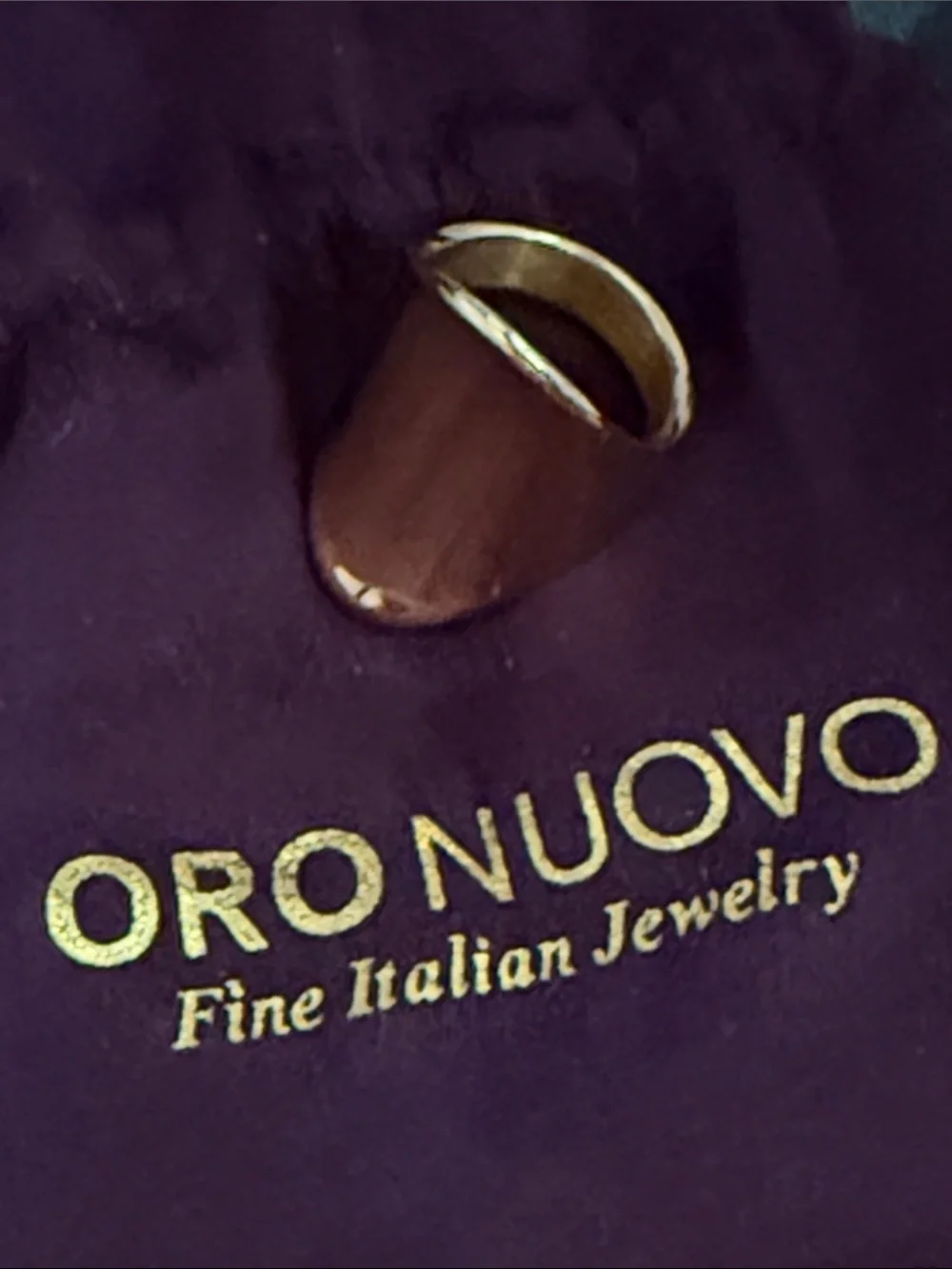 14k gold electroplate over resin ORONUOVO modern geometric runway size 7 milor